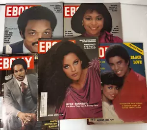 Vintage Ebenholz Magazin großes Cover O.J. Simpson Jesse Jackson 5 Stück 1981 - Bild 1 von 8