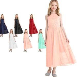 Girls Dresses Dance Dress Sequins Ball Gown Formal Dancewear Mesh Costumes Prom - Picture 1 of 63