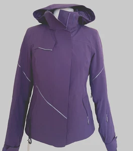 Spyder Women's Ski Jacket Purple Removable Hood Size 6 EUC - Picture 1 of 9