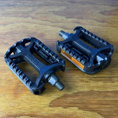 UNION TYPE 659 BICYCLE PEDALS 1/2" FITS SCHWINN RALEIGH MTB OLD SCHOOL BMX NOS - Image 1 of 4