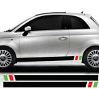 Side Stripes Decals For Fiat 500 Abarth Racing Side Skirt Vinyl Made In Uk