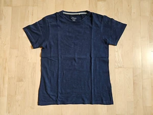 s. Oliver Herren T- Shirt dunkelblau uni M Rundhals kurzarm - Bild 1 von 3