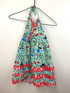 Jelly The Pug 5 Miranda Halter Dress Sundress Floral Birds Ruffle Trim - Picture 1 of 4