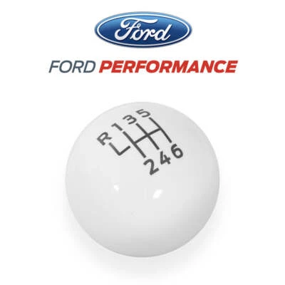 2015-2025 Mustang OEM Genuine Ford Bullitt White 6 Speed Shift Shifter Knob Ball - Image 1 of 4