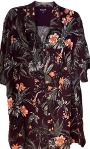 KS Island Hawaiian Shirt Mens 3XL Tall Burgandy Rayon Relaxed Fit Button-Up - Picture 1 of 6