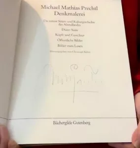 Michael Mathias Prechtl Denkmalerei signiert Radierung 1986 SIGNIERT ERSTAUSGABE - Picture 1 of 8