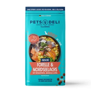 Pets Deli Getreidefreies Adult Trockenfutter für Hunde mit Forelle und Lachs 6kg - Bild 1 von 8
