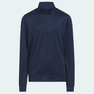 NWT Adidas Boys' Quarter Zip Pullover Navy Size XL - Picture 1 of 12