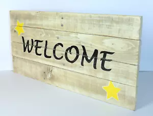 Reclaimed rustic home sweet home sign, repurposed pallet plague, white & black - Picture 1 of 5