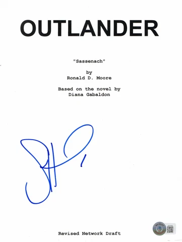 SAM HEUGHAN SIGNED AUTOGRAPH OUTLANDER FULL SCRIPT BECKETT BAS Cover