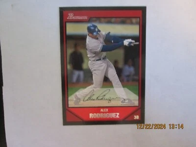 ALEX RODRIGUEZ YANKEES 2007 BOWMAN BASEBALL CARD #200 - Image 1 of 2