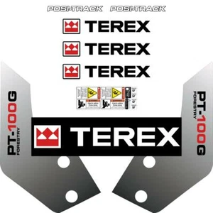 Terex PT100G Forestry Decals Stickers Kit - Repro OEM Quality, 7 Year Laminated - Foto 1 di 1