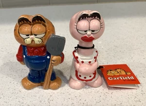 Vintage Enesco Garfield & Arlene Salt & Pepper Shakers Unused w Hangtag - Picture 1 of 3