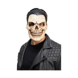 Wicked Costumes - Skull with Black Hair Halloween Mask - Adult - Picture 1 of 3