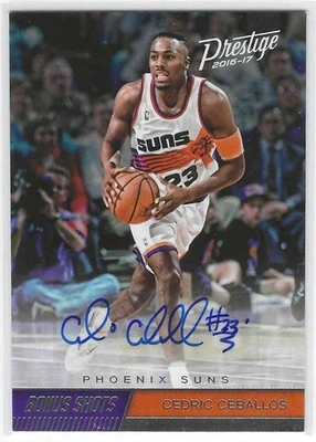 2016-17 Prestige Bonus Shots Signatures #71 Cedric Ceballos Suns Autograph auto - Image 1 of 2