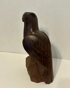 Vintage Eagle Wood Sculpture Decor Ironwood 9” Hand Carved - Picture 1 of 14