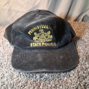 Vintage Pennsylvania State Police Cordaroy Snapback Hat Adjustable Embroidered - Picture 1 of 15