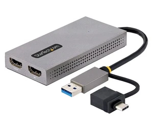StarTech USB to Dual HDMI Adapter, USB A/C to 2x HDMI Displays - Picture 1 of 2