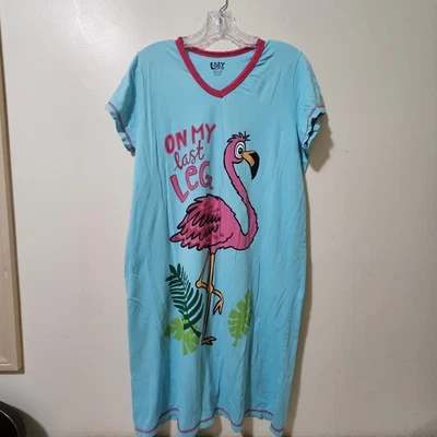 Camisa de noche para mujer talla S - Lazy One-On My Last Leg Pelícano s/s 100 algodón Foto 1 de 4