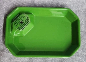 Nora Fleming Rectangle Dainty Dish Green Melamine Dot Pattern 6.5"x4.5" - Picture 1 of 5