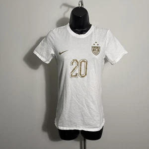 Nike Women’s Team USA USWNT Gold Abby Wambach T Shirt #20 Size S Small White - Picture 1 of 10