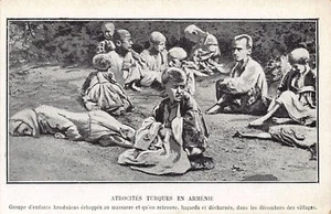 ARMENIANA - Turkish atrocities in Armenia - A group of Armenian children who esc - Picture 1 of 2