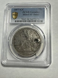 1877 CC Trade Dollar 1 $ PCGS bewertet vz Details B302 - Bild 1 von 6
