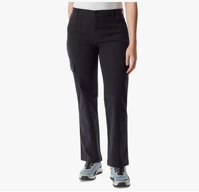 Bass Outdoor Womens High-Rise Canvas Cargo Cotton Pants Black NEW! Size 14 - Image 1 of 3