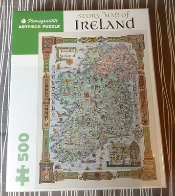 Rompecabezas Story Map of Ireland 500 piezas por Pomegranate ArtPiece NUEVO/SELLADO Foto 1 de 4