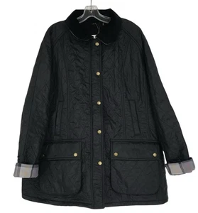 BARBOUR BEADNELL POLARQUILT JACKET COAT PLUS Size 2X FLEECE LINED QUILTED BLACK - Picture 1 of 11