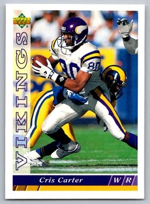 1993 Upper Deck Cris Carter Minnesota Vikings #137 - Image 1 of 2