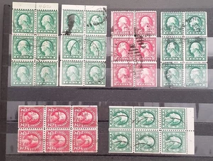 US Used Early Booklet Panes Stamp Lot Unidentified - Picture 1 of 2