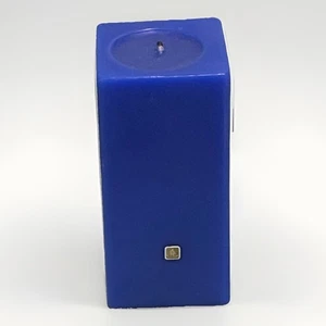 Party Lite 6” Tall Blue Square Rectangular Candle Preowned Unburned Pillar - Picture 1 of 9