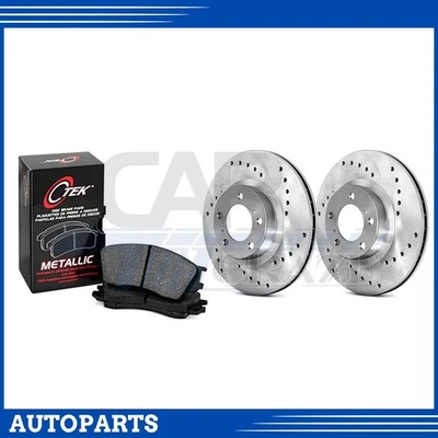 3PCS Rear Brake Rotors Brake Pad Set for Mercedes-Benz S550 5.5L AWD 2007-2009 - Image 1 of 4