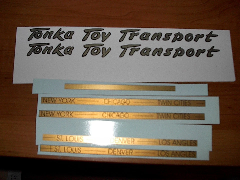  JUEGO DE CALCOMANÍAS DE AGUA SEMIPORTADOR DE TRANSPORTE DE JUGUETES TONKA CAMIÓN  Foto 1 de 1