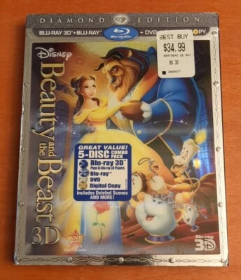 Beauty and the Beast Blu-ray 3D diamond edition Walt Disney Studio Jordin Sparks - Image 1 of 4
