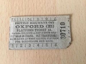 B,R, Platform. Ticket; (. Oxford E, ) - Picture 1 of 1
