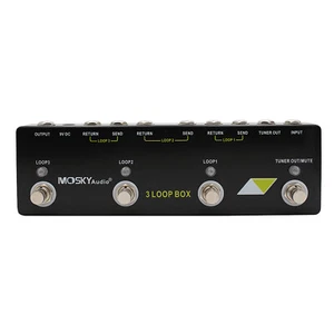 MOSKYaudio 3 Loop Box Guitar Effect Pedal with True Bypass Tuner Mute Multi Loop - Picture 1 of 14