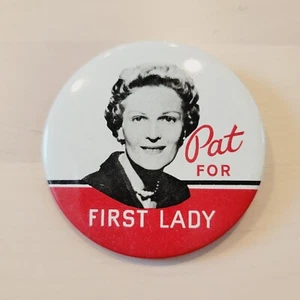 1960 Pat Nixon For First Lady 2" Pictorial Pin - Picture 1 of 4