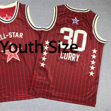 2024 All Star Kid Size Golden States Curry 30# Basketball Jersey Stitched Youth