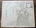 c1760 Plan Siege Bouchain Antique Map Tindal Rapin France Marlborough Campaign