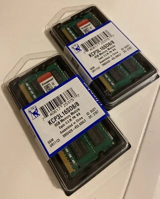 (2x) 8GB RAM Kingston SO-DIMM Memory Module KPC3L 16SD8/8 (vedasi foto) - Immagine 1 di 2