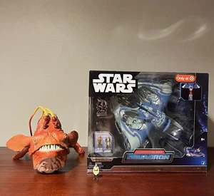 Micro Galaxy Squadron Bongo Submarine, Quigon Jinn, figure And Opee Sea Killer - Picture 1 of 9