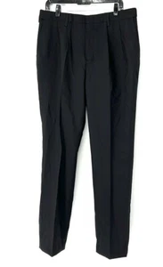 Edward’s NWT men’s 36X32 black wool blend pants straight leg - Picture 1 of 7