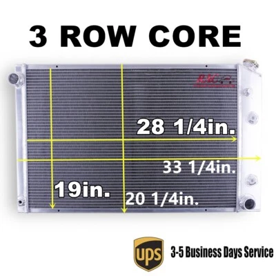 Radiadores de aluminio de 3 filas para camioneta GMC C15 C1500 1973-1975 4,1 4,8 5,0 5,7 7,4 Foto 1 de 4