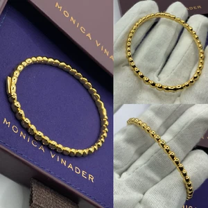 Monica Vinader Nura Teardrop Armreif 18k Gold Vermeil 228£ - Bild 1 von 19
