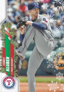 2020 Topps Holiday Corey Kluber #HW36 Texas Rangers Cleveland NY Yankees Card - Picture 1 of 2