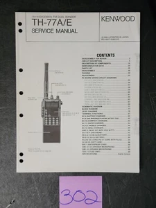 KENWOOD TH-77A / TH-77E MHz FM doble cinta * Manual de servicio - Imagen 1 de 2