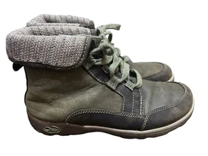 Chaco Barbary Ivy Leather Wool Collar Lace Up Boots Women’s 6.5 - Picture 1 of 8