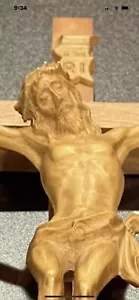 1970 large Jesus Crucifixion amazing Detail, Hand Carved made in Spain - Picture 1 of 3